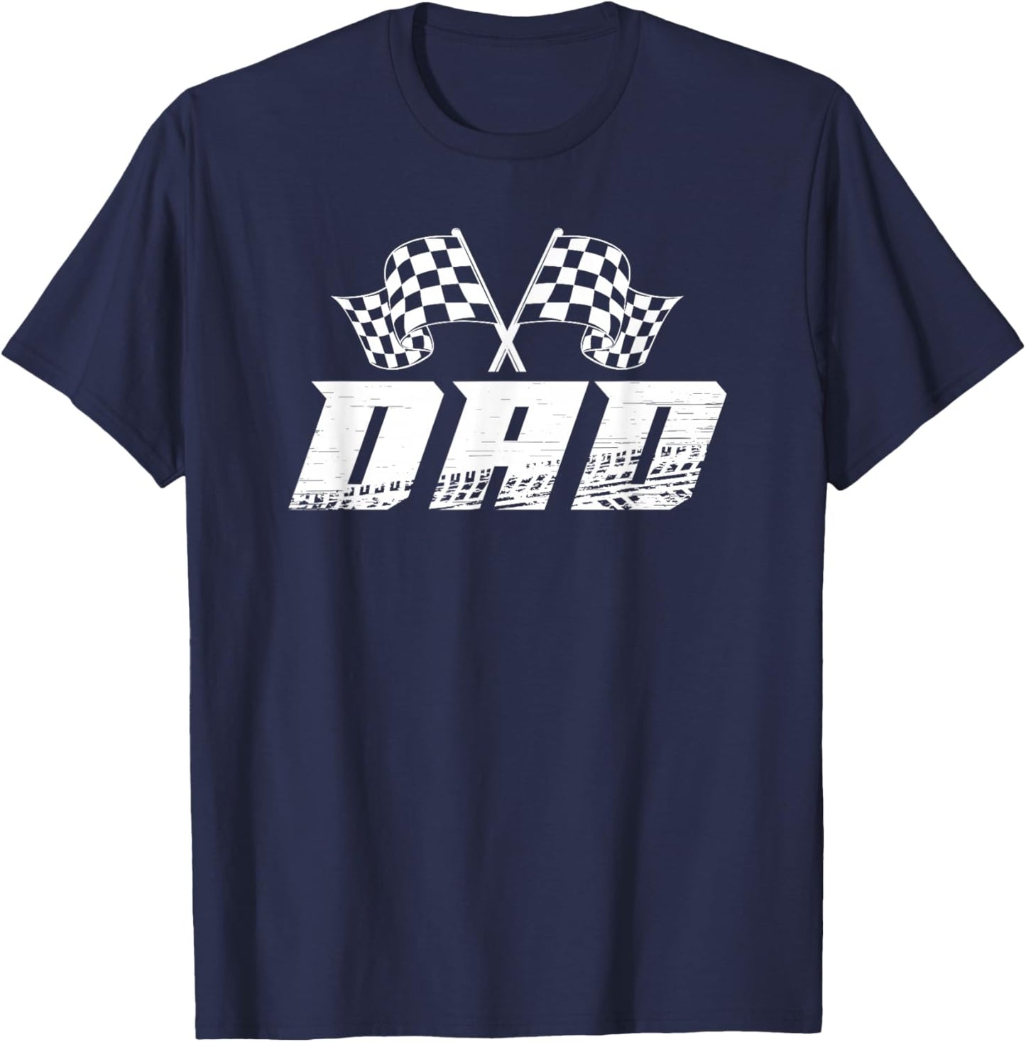 Dad Pit Crew Family Racing Birthday Race Car T-Shirt - T-Shirt | Navy