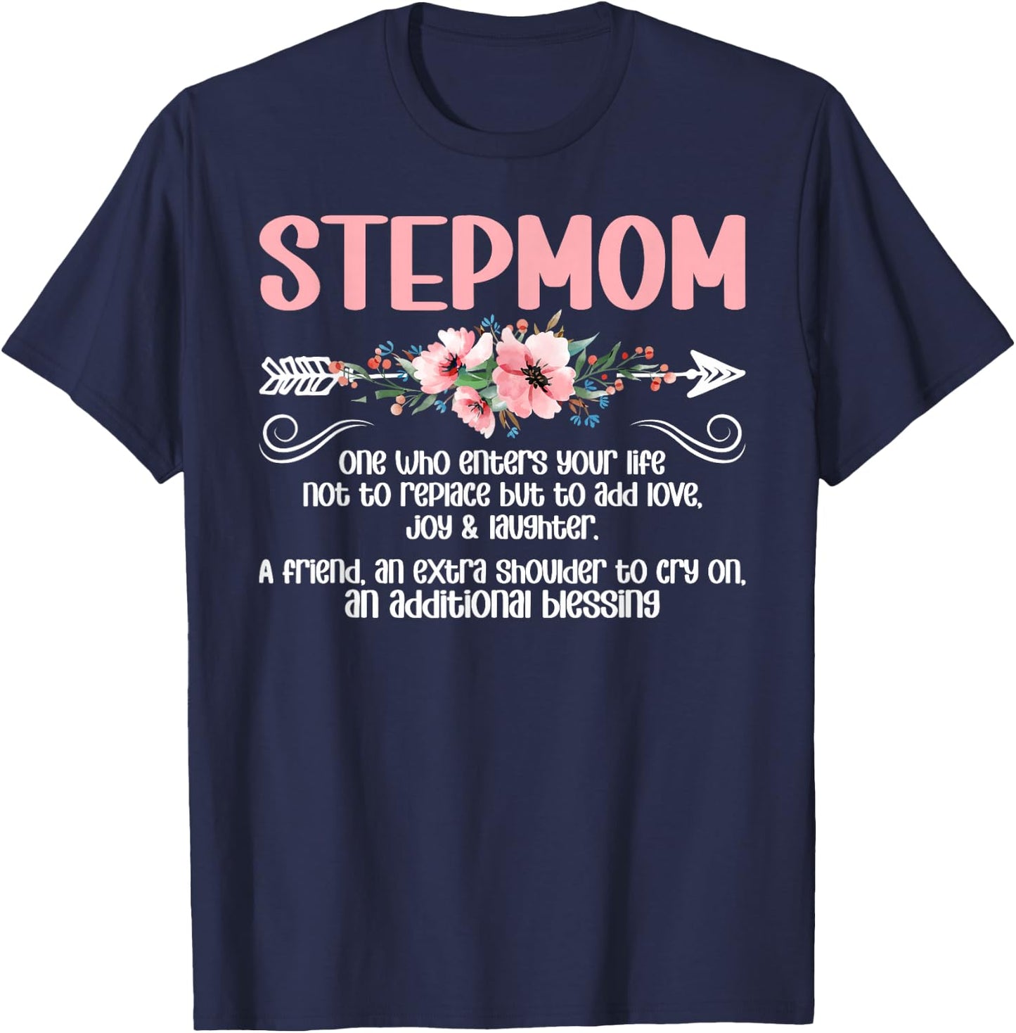 Stepmom Definition Stepmother Stepmama Step Mom Step Mama T-Shirt - T-Shirt | Navy