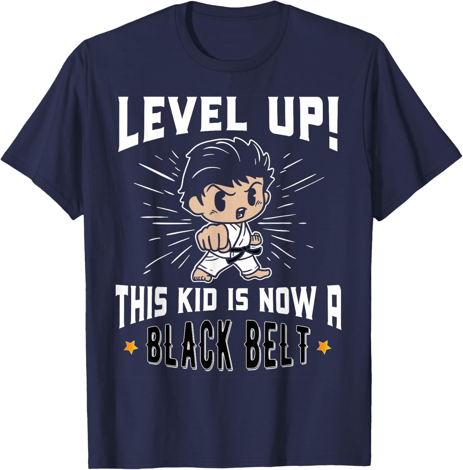 Kids Karate Uniform Black Belt Award T Shirt Gifts T-Shirt - T-Shirt | Navy