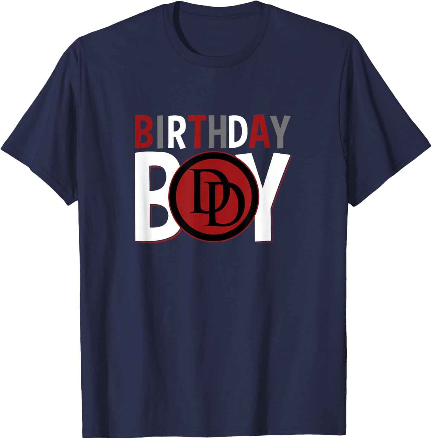 Marvel Universe Classic Birthday Boy Daredevil Logo T-Shirt - T-Shirt | Navy