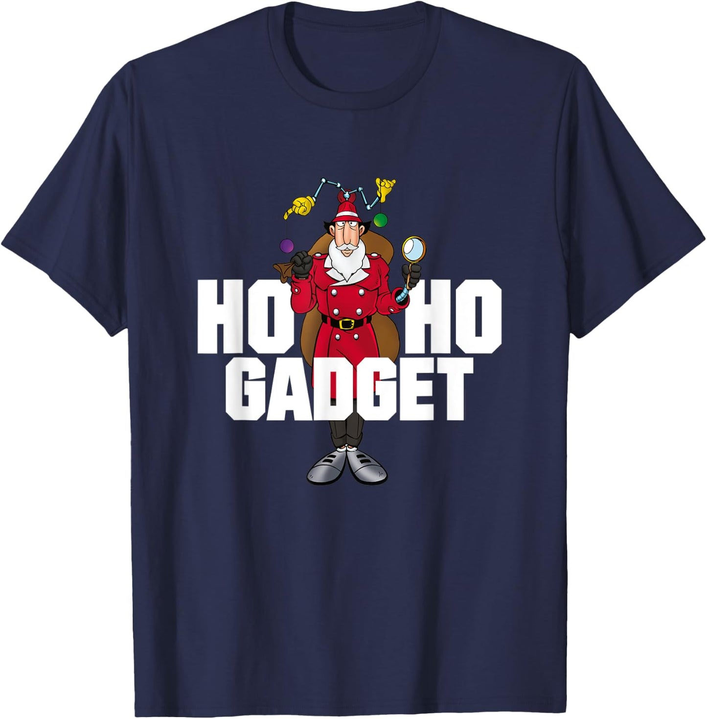 Inspector Gadget - Adult T Shirt - Christmas 01 T-Shirt - T-Shirt | Navy