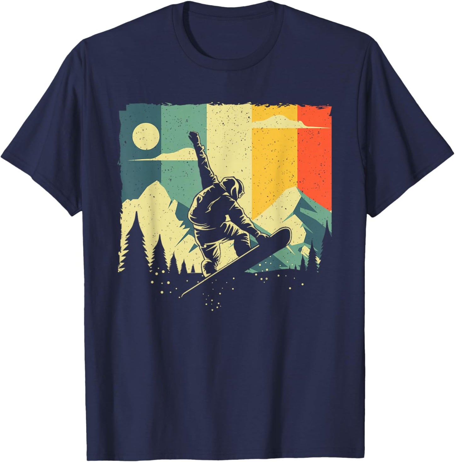 Cool Snowboarding Design Women Vintage Snowboarder T-Shirt - T-Shirt | Navy