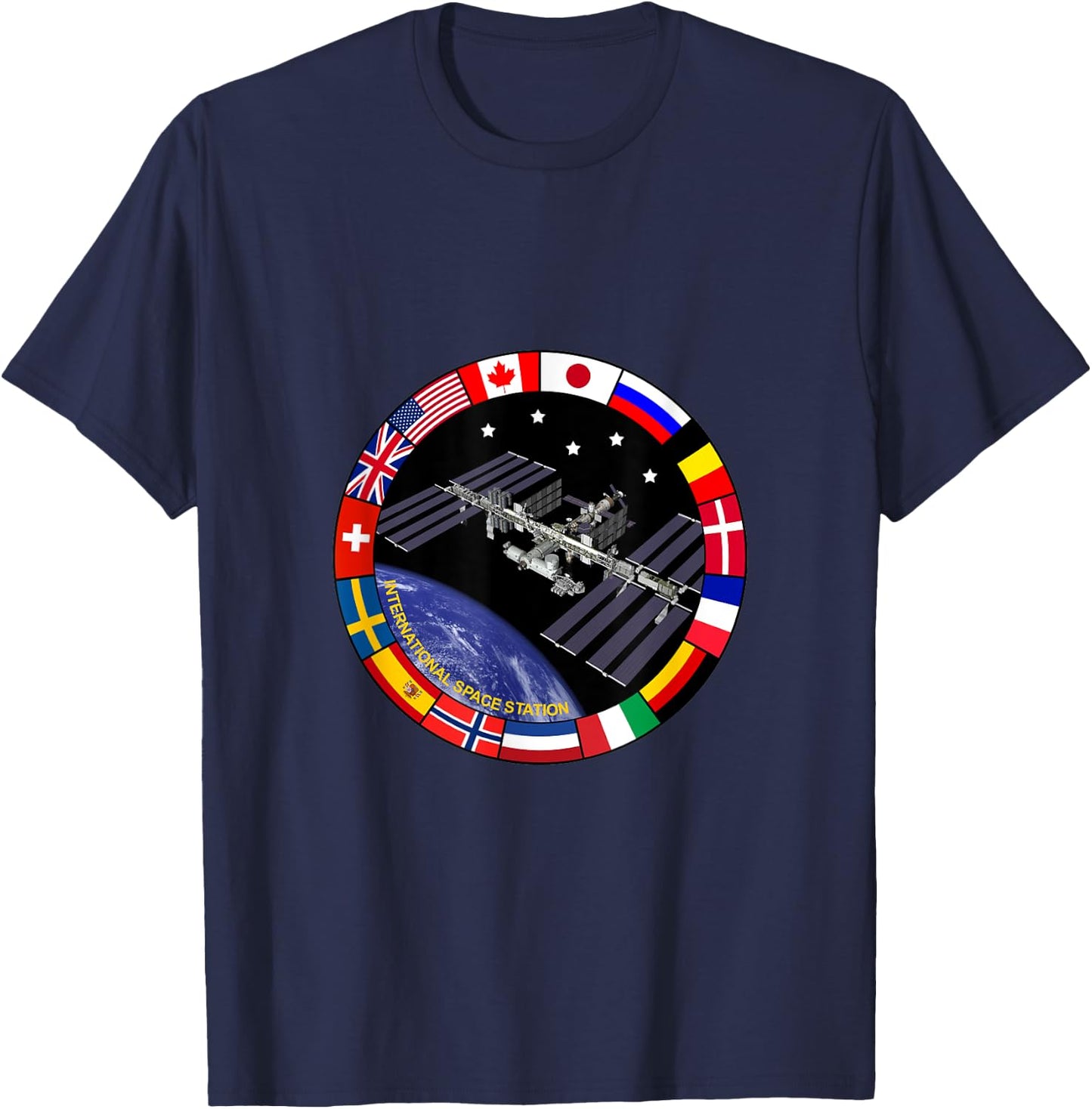 International Space Station - ISS Flag Logo T-Shirt - T-Shirt | Navy