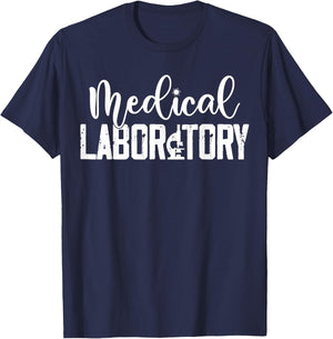 Microscope Microbiology Medical Laboratory Scientist T-Shirt - T-Shirt | Navy
