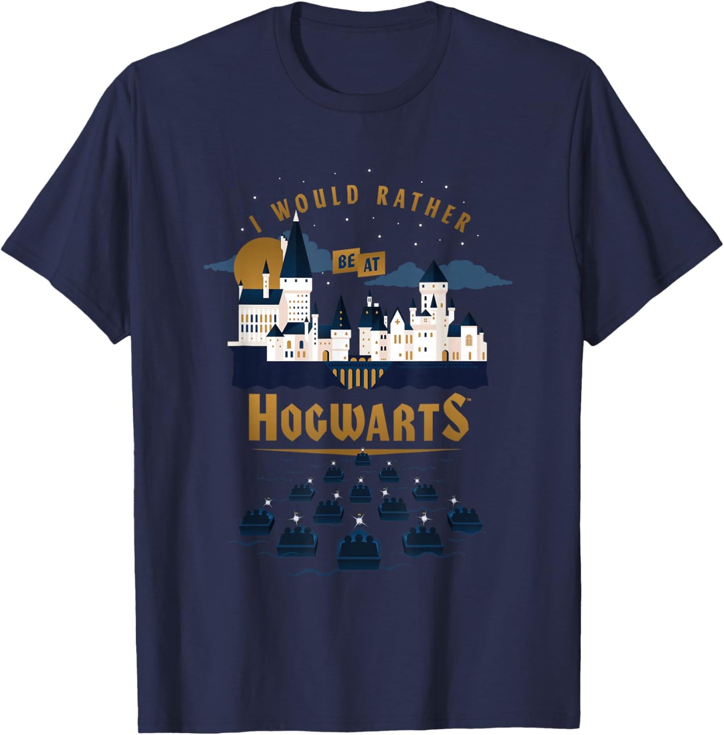Harry Potter I Would Rather Be At Hogwarts T-Shirt - T-Shirt | Navy