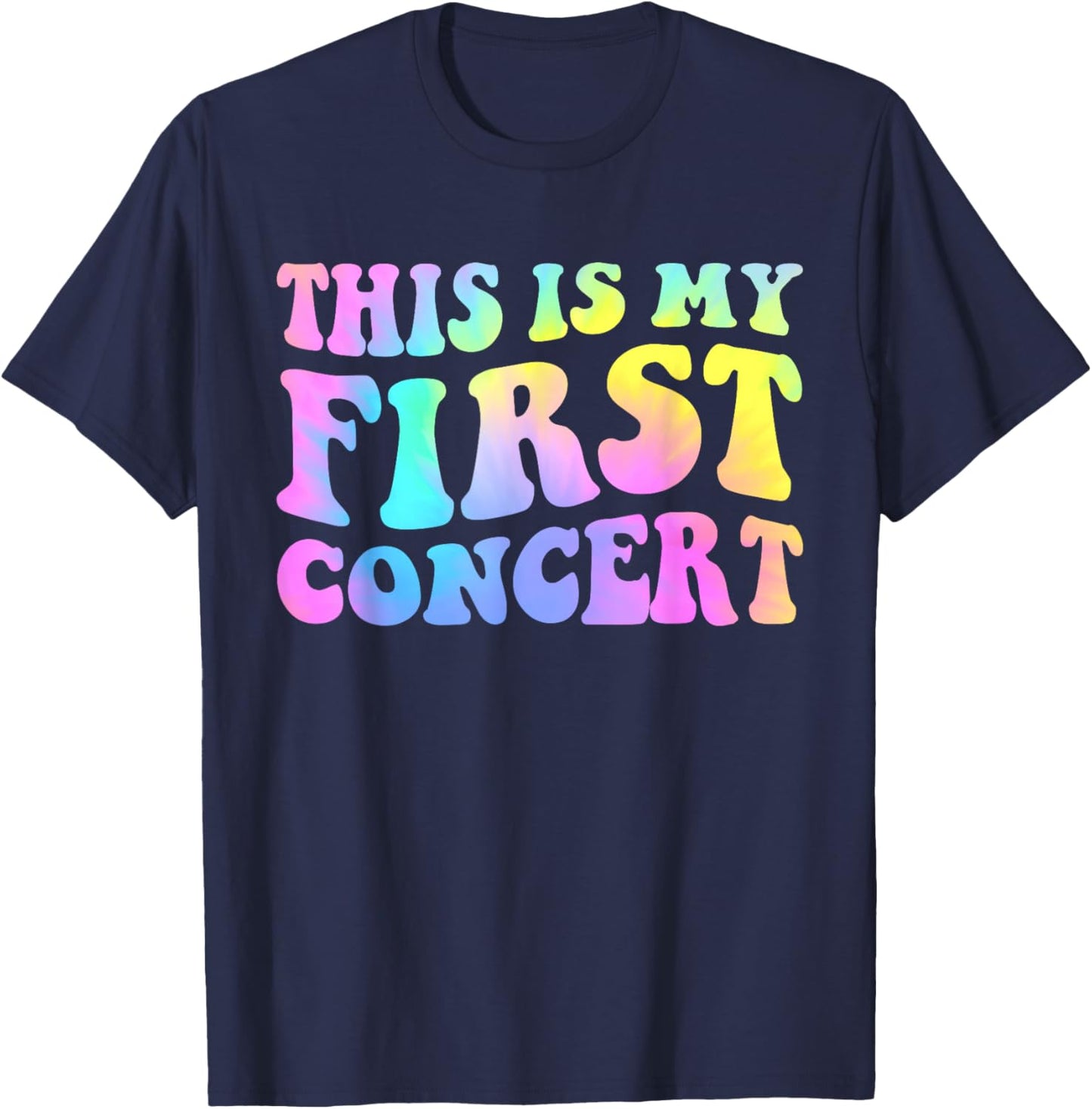 This is My First Concert Groovy Boys Girls Kids Music Event T-Shirt - T-Shirt | Navy