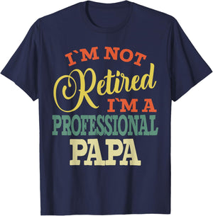 Papa Grandpa funny Fathers Day Professional Papa Dad T-Shirt - T-Shirt | Navy