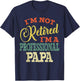 Papa Grandpa funny Fathers Day Professional Papa Dad T-Shirt - T-Shirt | Navy