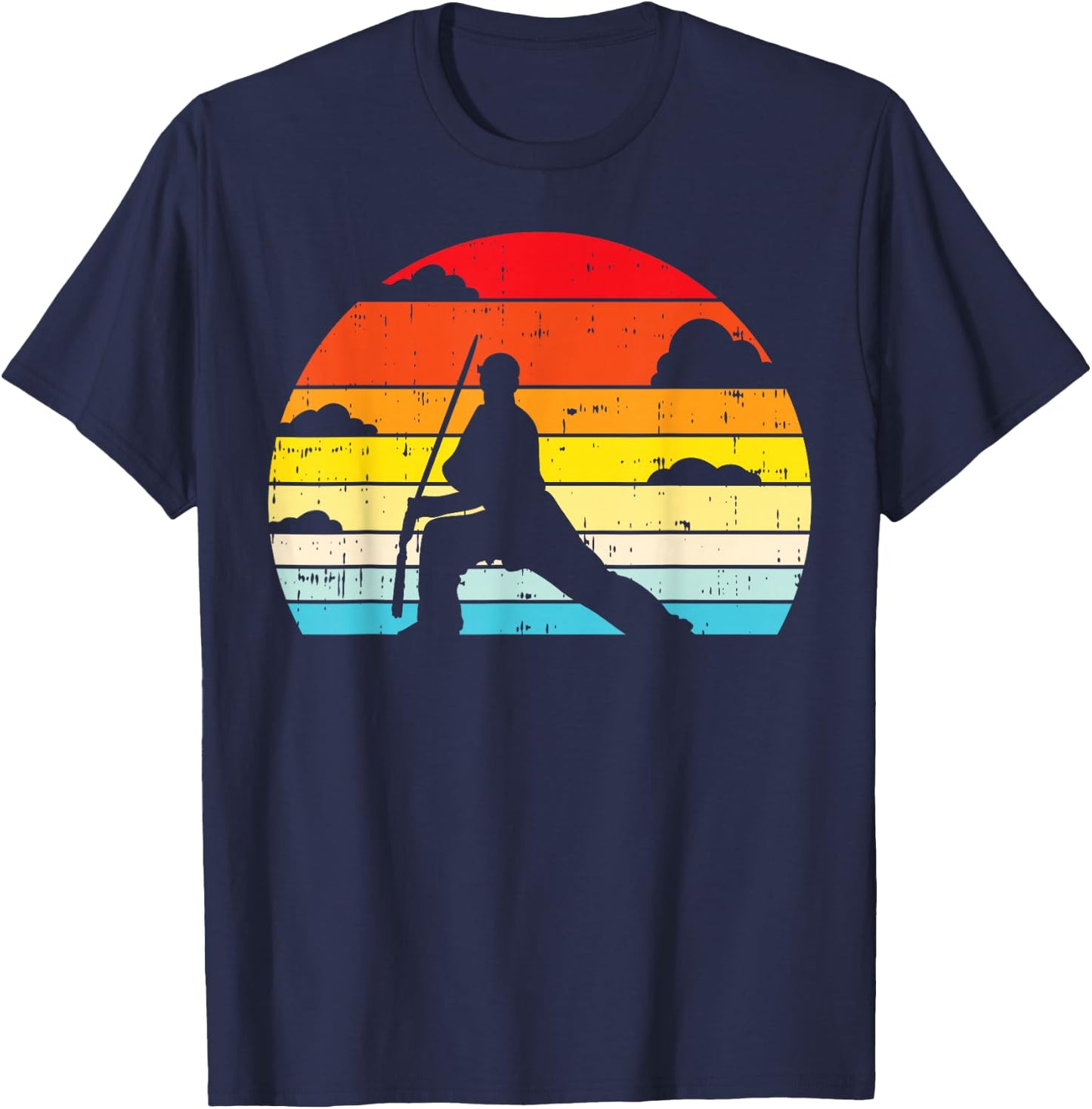 Shaolin Kung Fu Forward Pose Retro Chinese Martial Arts Gift T-Shirt - T-Shirt | Navy