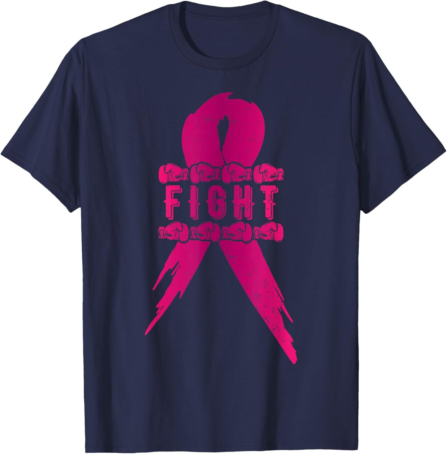Fight In October BCA Pink Ribbon T-Shirt - T-Shirt | Navy