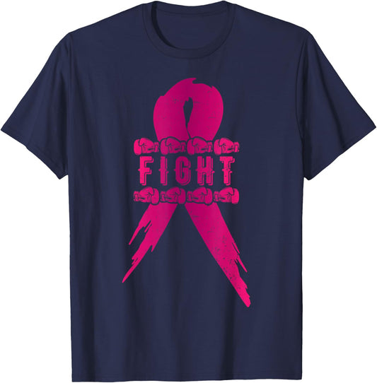 Fight In October BCA Pink Ribbon T-Shirt - T-Shirt | Navy