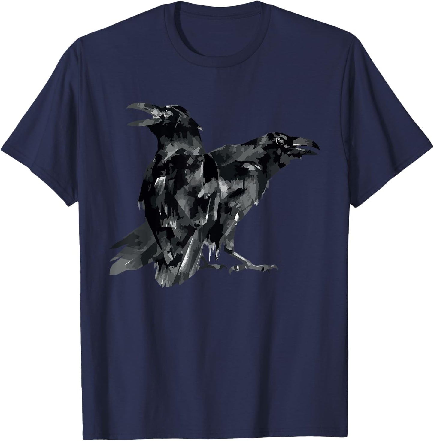 Murder Of Crows Raven Birds T-Shirt - T-Shirt | Navy