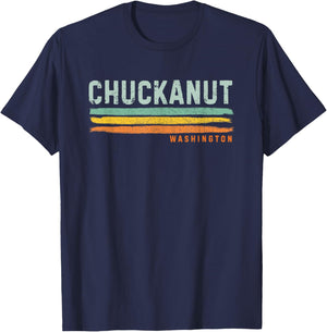 Vintage Stripes Chuckanut WA T-Shirt - T-Shirt | Navy