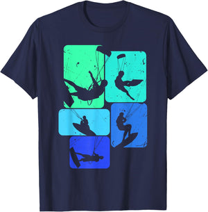 Kitesurfen für Kitesurfer | Retro Herren Kitesurf T-Shirt - T-Shirt | Navy