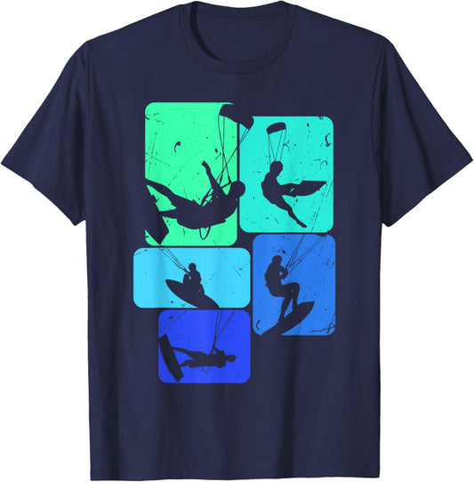 Kitesurfen für Kitesurfer | Retro Herren Kitesurf T-Shirt - T-Shirt | Navy