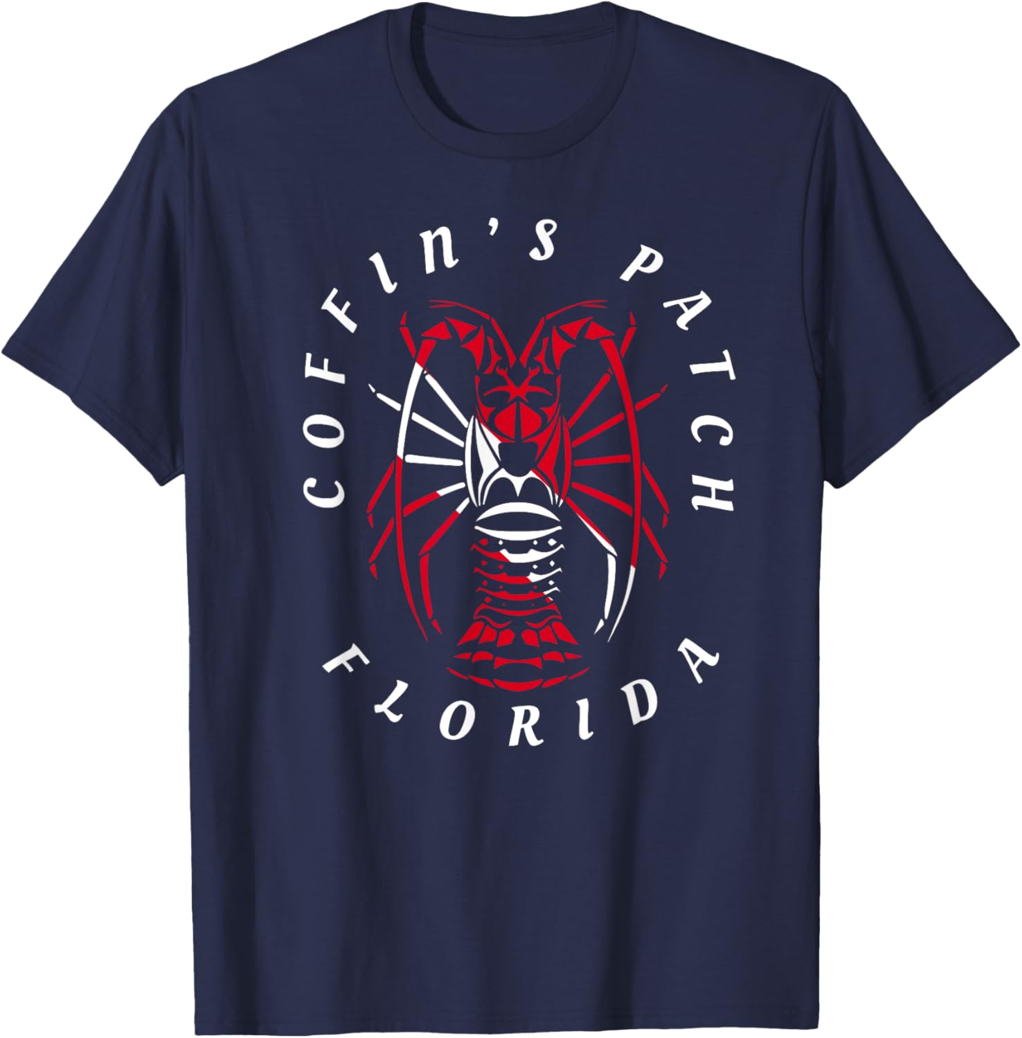 Coffin's Patch Florida Keys Spiny Lobster Lobstering Diving T-Shirt - T-Shirt | Navy