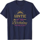 Auntie Of The Birthday Princess Girls Party T-Shirt - T-Shirt | Navy