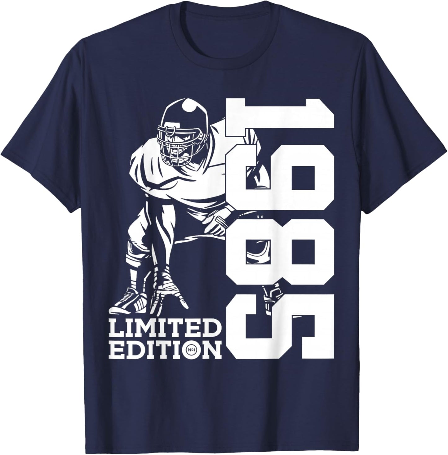 40th BIRTHDAY FOOTBALL LIMITED EDITION 1985 FOOTBALL T-Shirt - T-Shirt | Navy