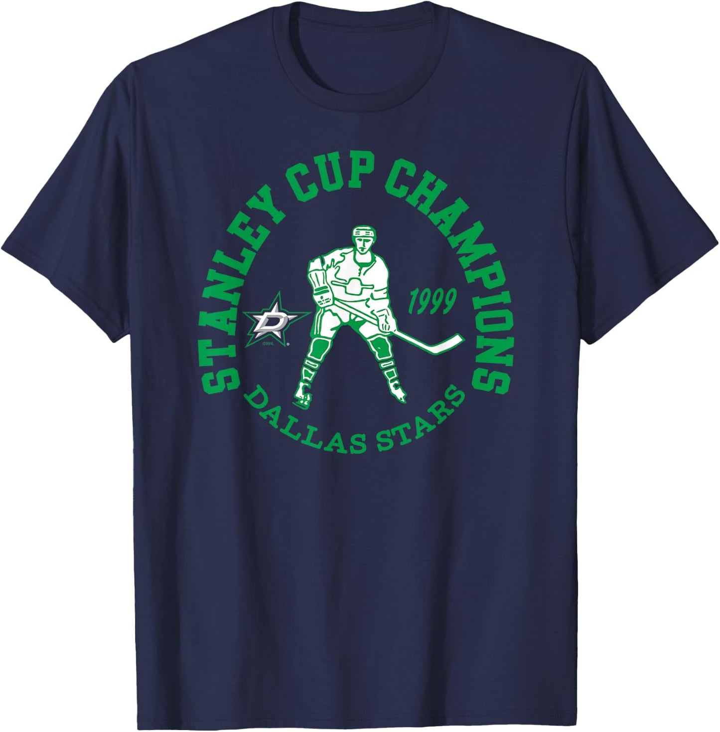 Dallas Stars Stanley Cup Champions 1999 Black T-Shirt - T-Shirt | Navy