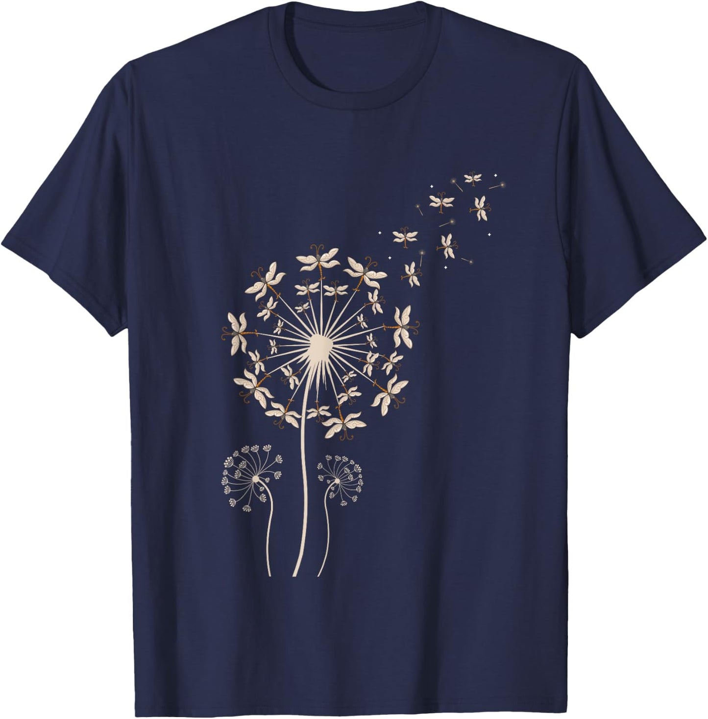 Dragonfly Dandelion T-Shirt - T-Shirt | Navy