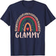 Glammy Rainbow Grandma Grandmother Women Mothers Day Glammy T-Shirt - T-Shirt | Navy