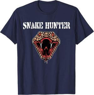 snake hunter,reptile,rattlesnake head,hunting Gift T-Shirt - T-Shirt | Navy