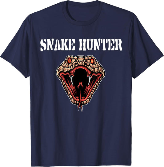 snake hunter,reptile,rattlesnake head,hunting Gift T-Shirt - T-Shirt | Navy
