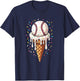 Baseball Drip Boys Ice Cream Cone Drip Baseball T-Shirt - T-Shirt | Navy