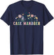Retro Wildflower Case Management Floral Nurse Case Manager T-Shirt - T-Shirt | Navy