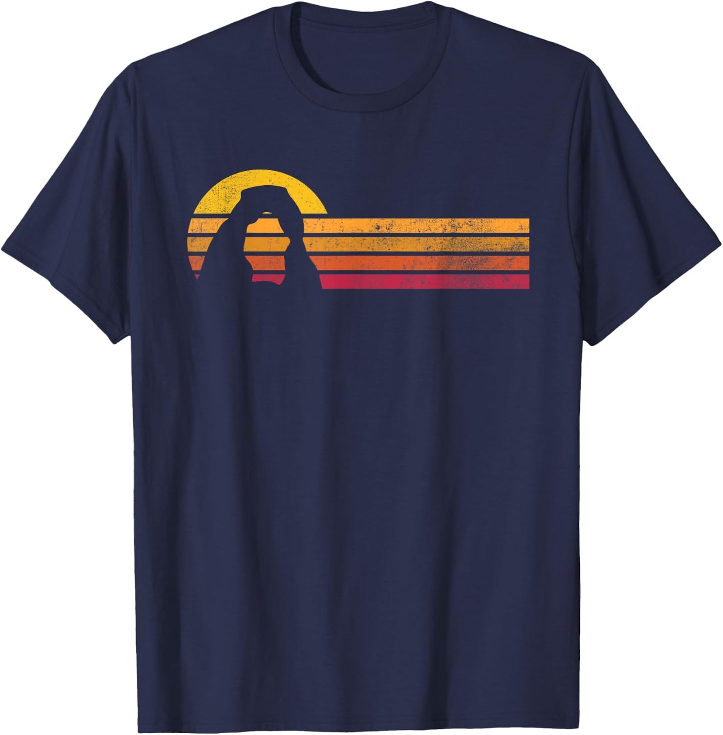 Retro Arches National Park Vintage Delicate Arch Utah T-Shirt - T-Shirt | Navy