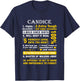 CANDICE Highly Eccentric 10 Facts Shirt First Name shirt T-Shirt - T-Shirt | Navy