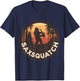 Retro Vintage Sax-Squatch Yeti Bigfoot Playing Saxophone T-Shirt - T-Shirt | Navy