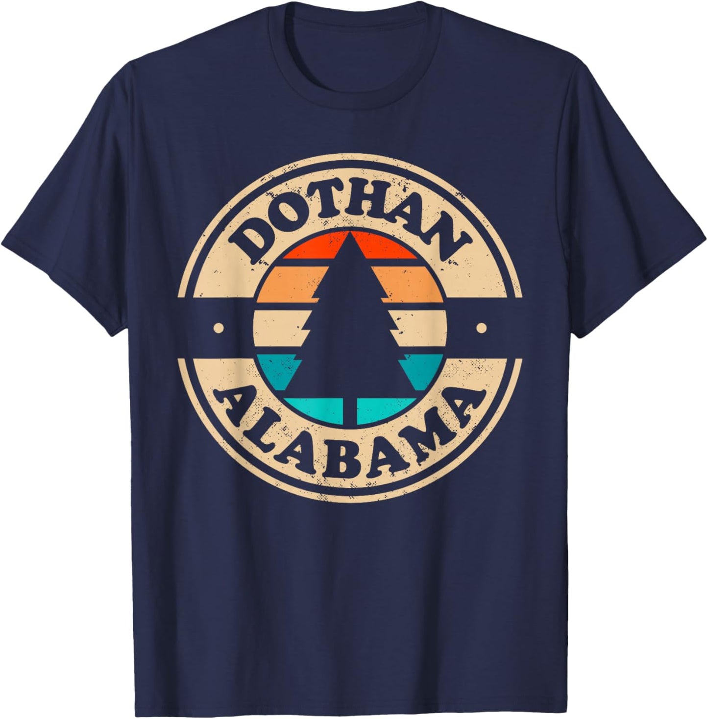 Dothan Alabama AL Vintage Graphic Retro 70s Souvenir 80s T-Shirt - T-Shirt | Navy