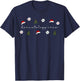 Christmas Santa Hat Dermatology Crew Nurse Daisy Flower T-Shirt - T-Shirt | Navy