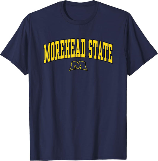 Morehead State Eagles Arch Over Blue Officially Licensed T-Shirt - T-Shirt | Navy