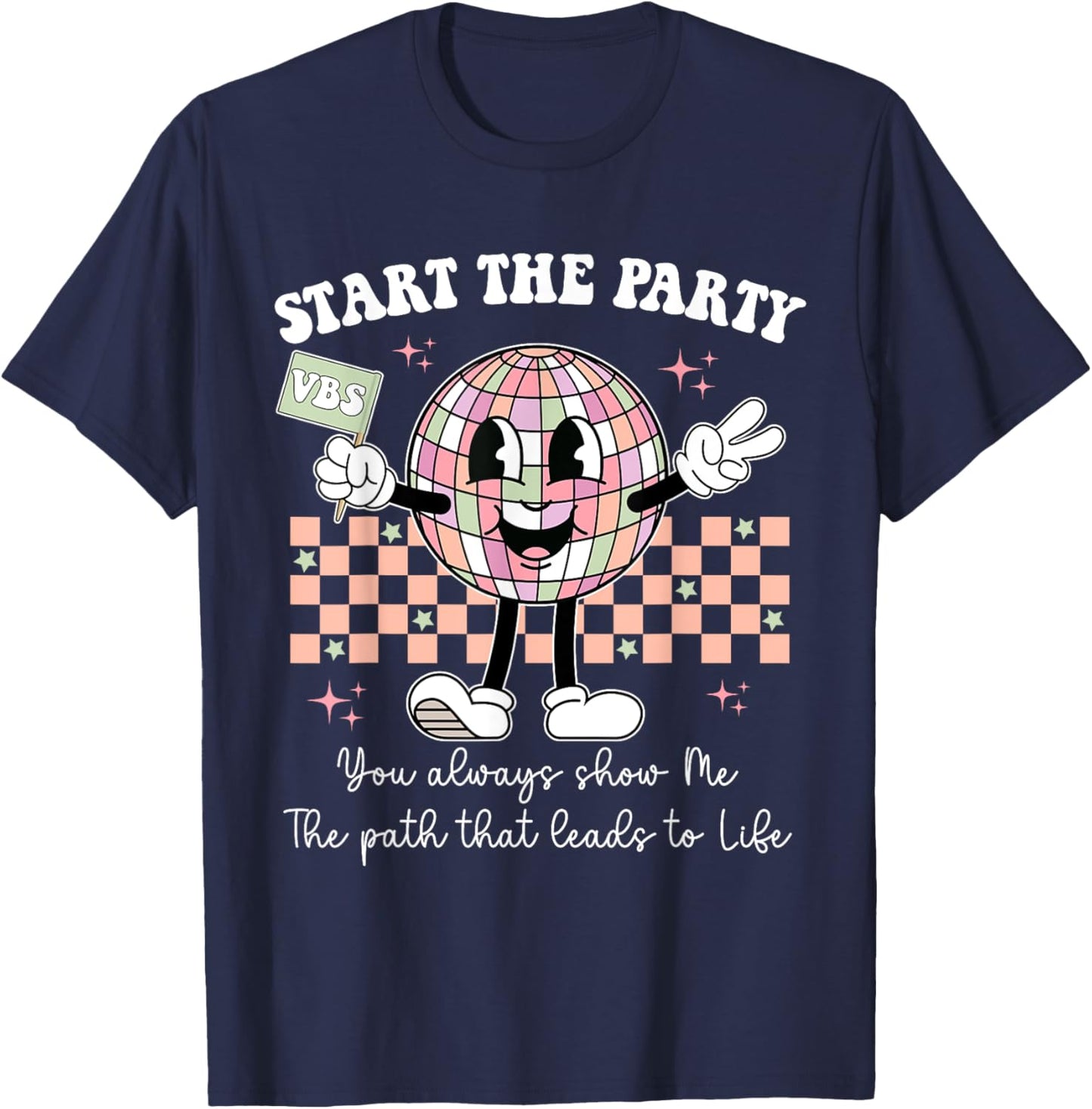 Groovy Disco Start Party VBS Vacation Bible School 2024 T-Shirt - T-Shirt | Navy