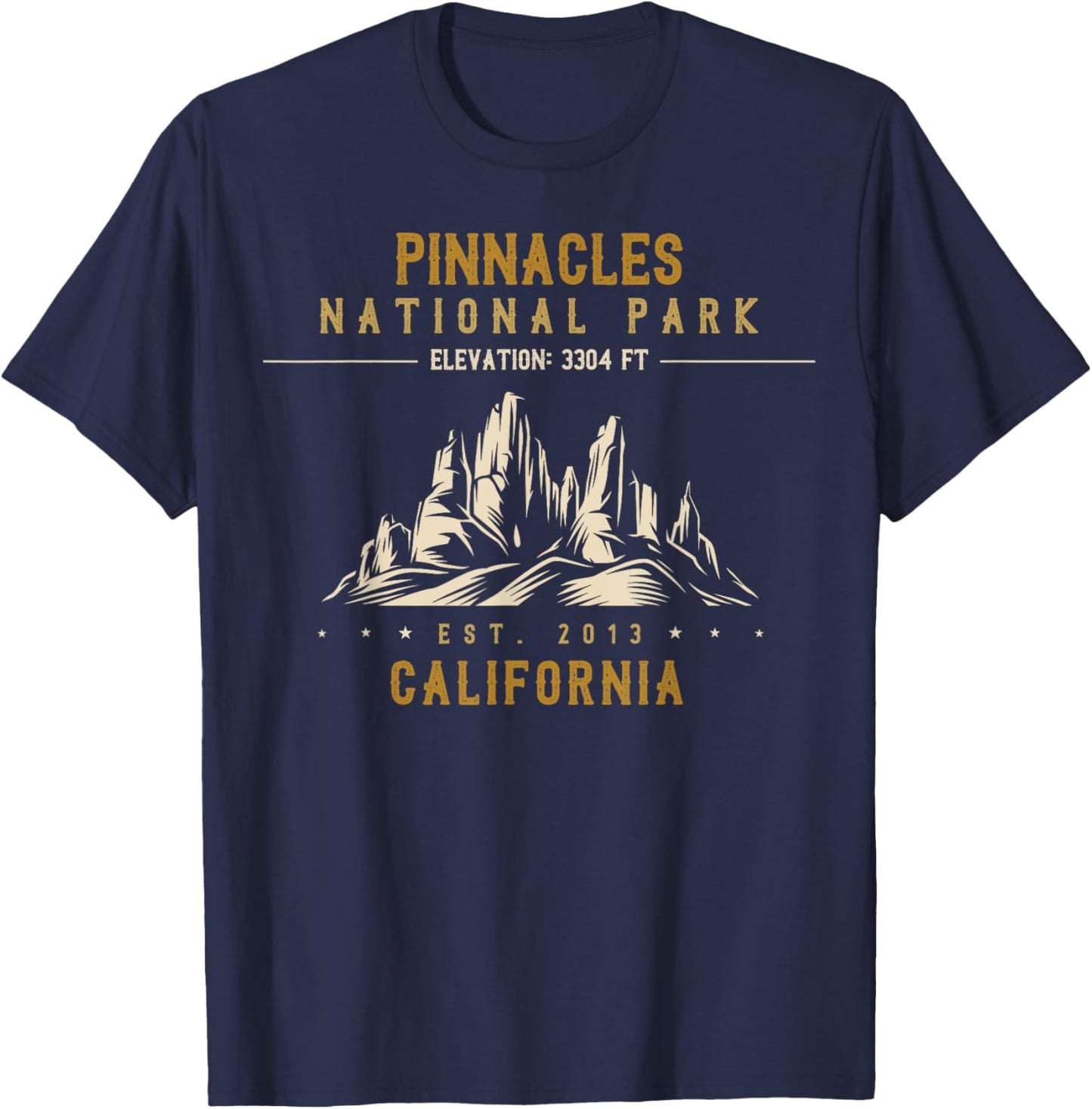 US National Parks - California - Pinnacles National Park T-Shirt - T-Shirt | Navy
