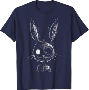 Creepy Evil Bunny Rabbit Goth Alt Grunge Horror Aesthetic , Small T-Shirt - T-Shirt | Navy