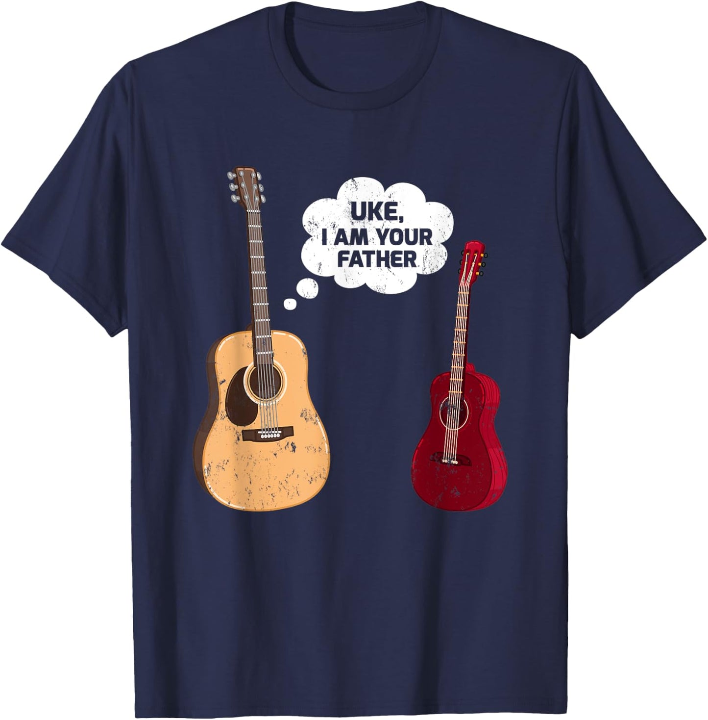 Uke I Am Your Father Funny Ukulele Guitar Music T-Shirt - T-Shirt | Navy