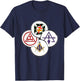 York Rite Mason Circles Masonic T-Shirt - T-Shirt | Navy