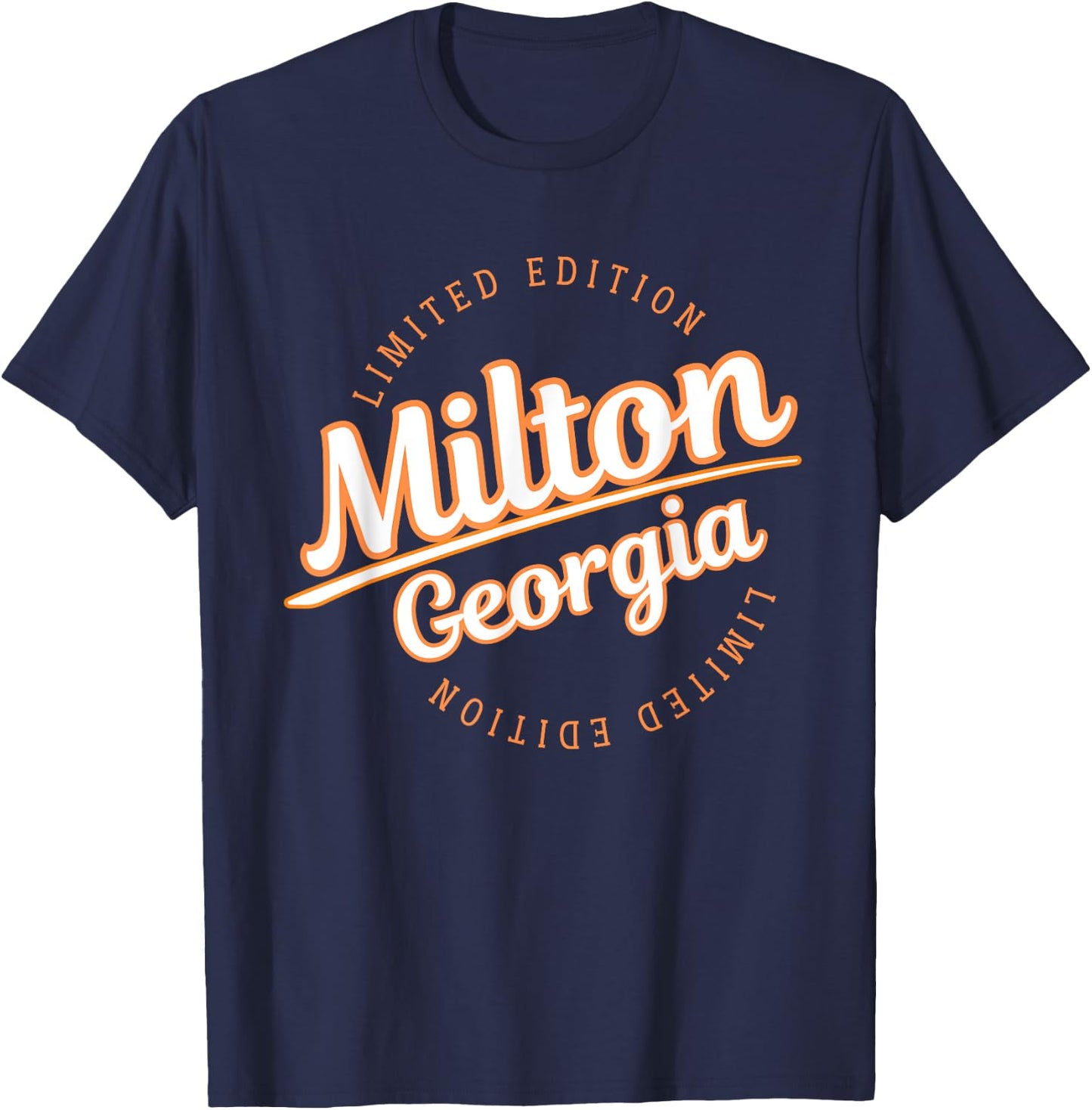 Retro Athletic Milton GA Apparel T-Shirt - T-Shirt | Navy