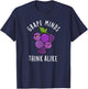 Grape Minds Think Alike Funny Fruit Pun T-Shirt - T-Shirt | Navy