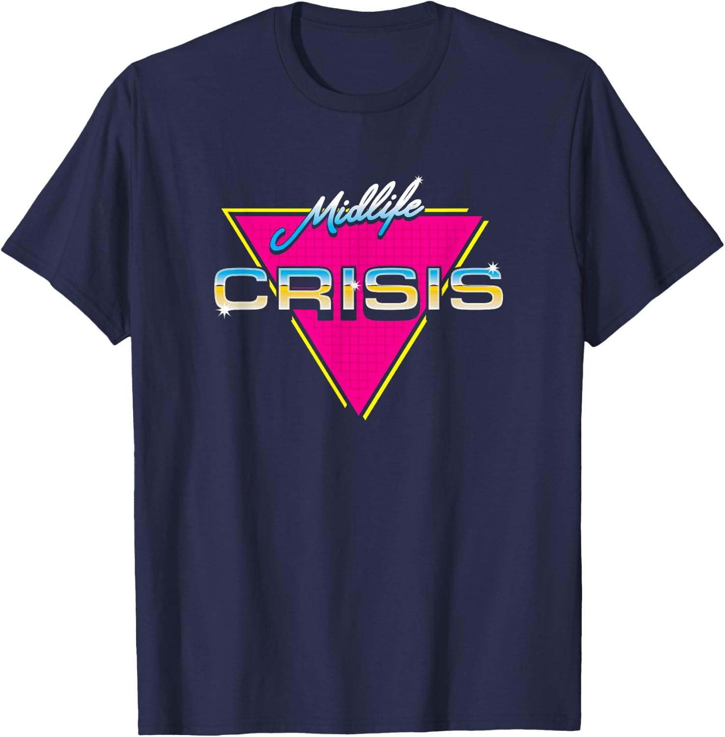 Midlife Crisis 80s T-Shirt - T-Shirt | Navy