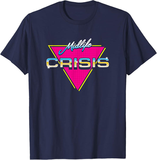 Midlife Crisis 80s T-Shirt - T-Shirt | Navy