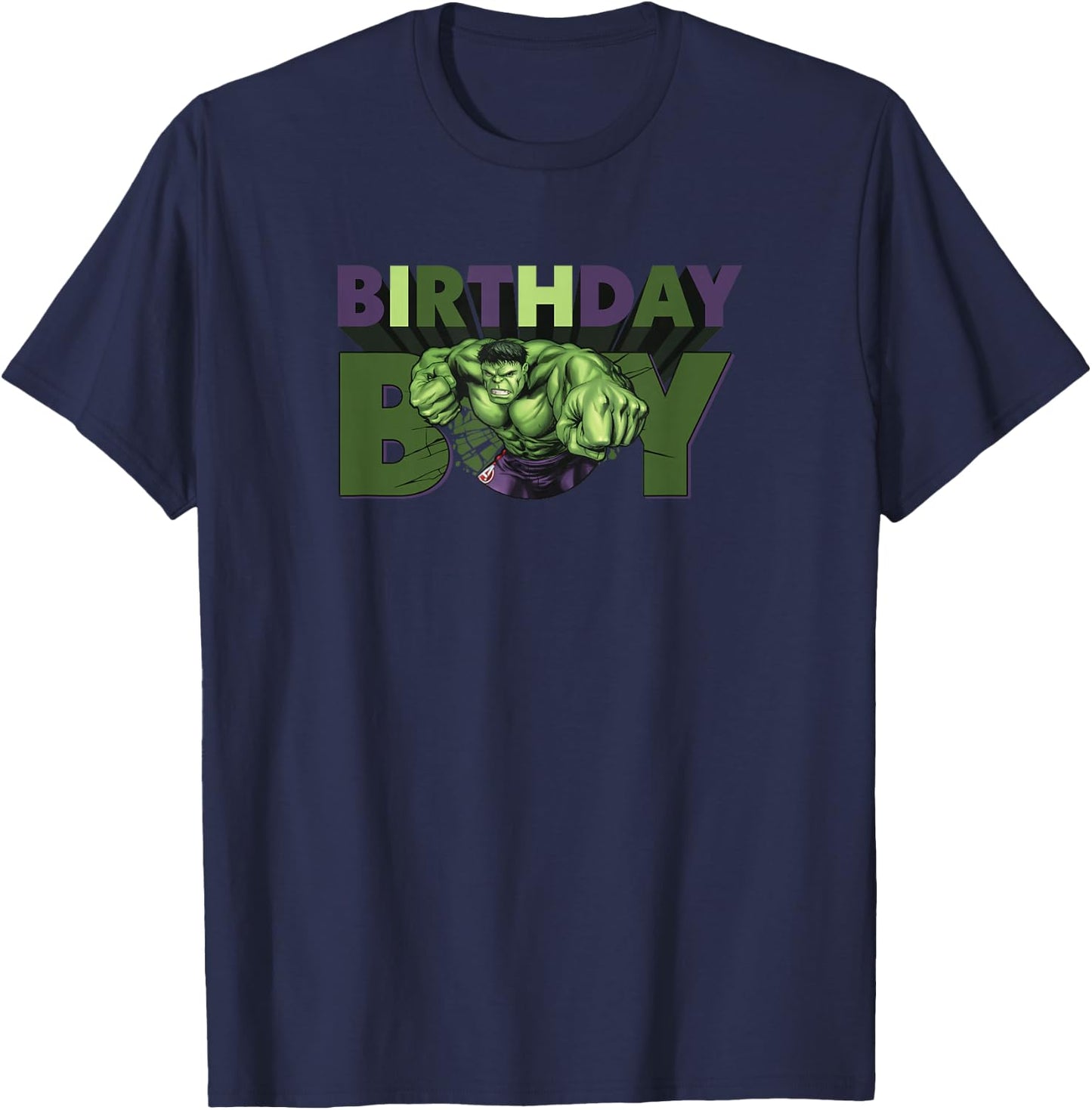 Marvel Avengers Incredible Hulk Smash Birthday Boy T-Shirt - T-Shirt | Navy