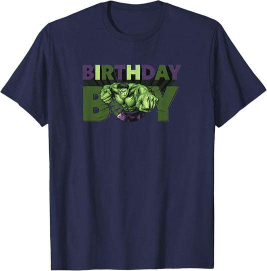 Marvel Avengers Incredible Hulk Smash Birthday Boy T-Shirt - T-Shirt | Navy
