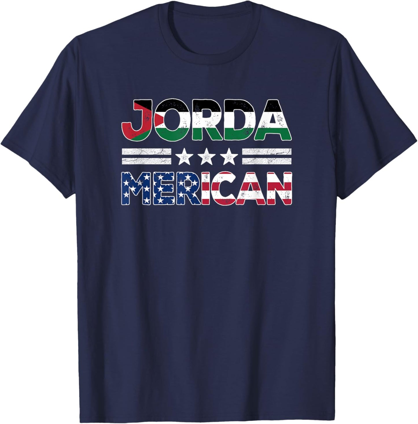 JordaMerican Half Jordanian American Flag US Dual Citizen Men T-Shirt - T-Shirt | Navy