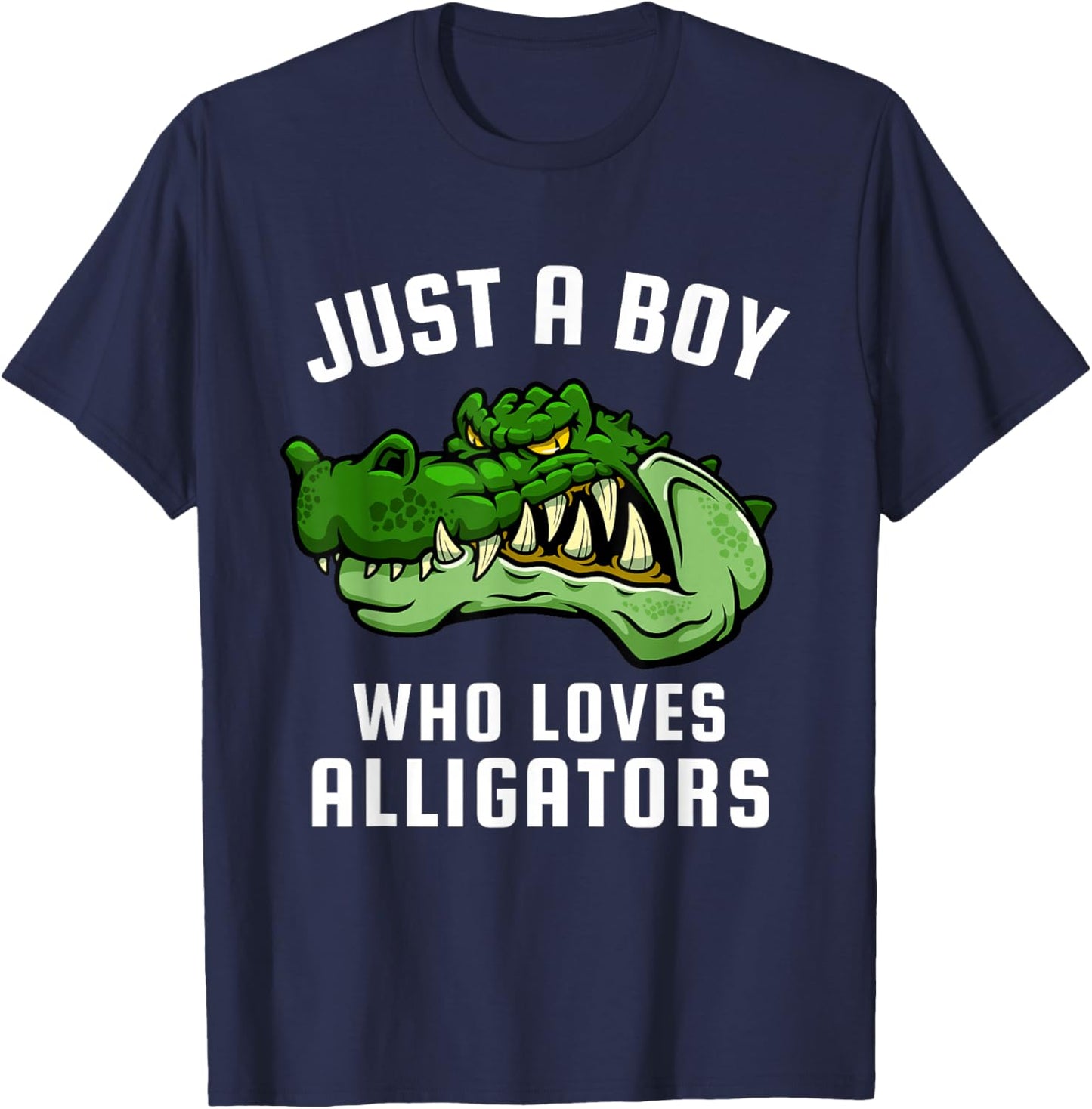 Just a Boy Who Loves Alligators T-Shirt - T-Shirt | Navy