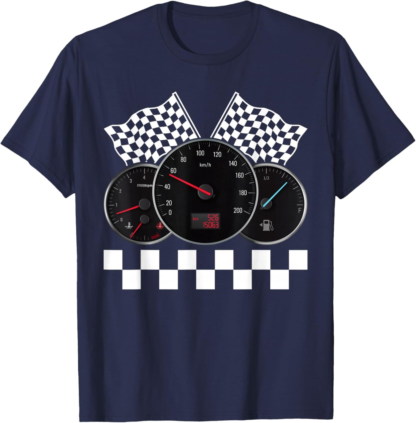 Checkered Flag Racing T-Shirt - T-Shirt | Navy