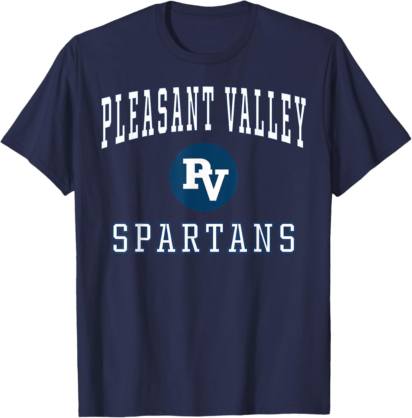 Pleasant Valley High School Spartans C1 T-Shirt - T-Shirt | Navy